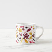 Tasse Expresso Fleurs d'aquarelle en or de Bourgogne (Droite)