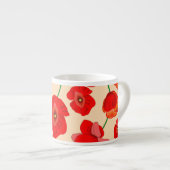 Tasse Expresso Fleurs de pavot rouge (Devant droit)