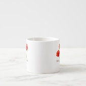 Tasse Expresso Fleurs de pavot rouge personnalisées (Devant)