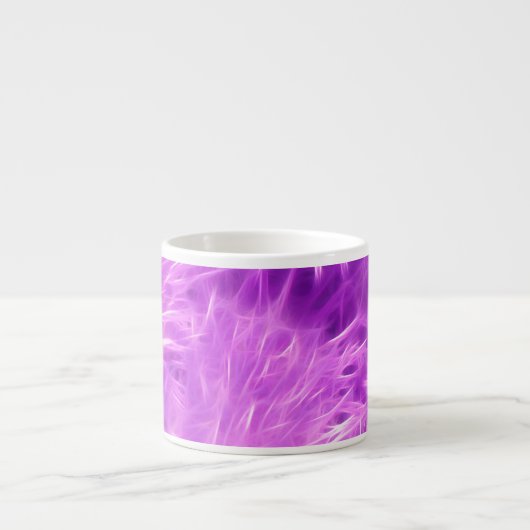 Tasse Expresso Fleurs de teintes violettes transformées (Devant)