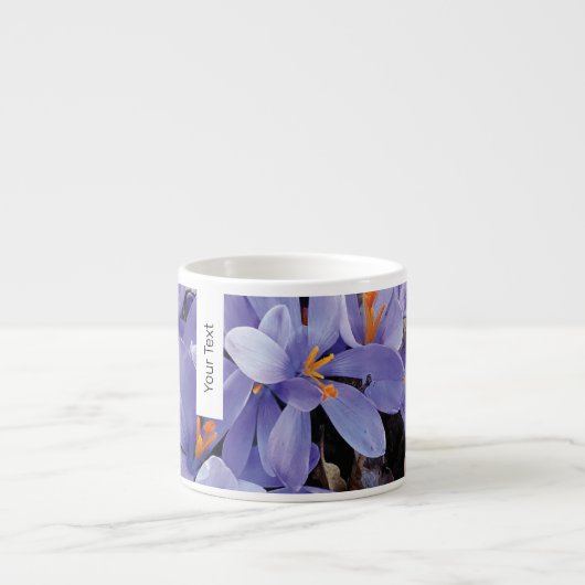 Tasse Expresso Fleurs de violet de montagne Monogrammé (Devant)