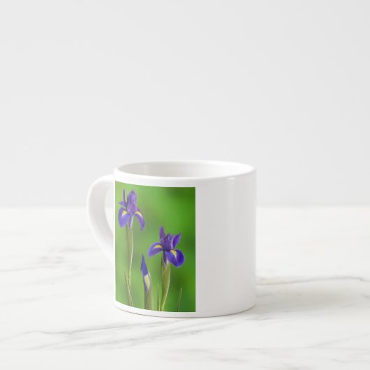 Tasse Expresso Fleurs d'iris (Devant gauche)