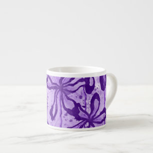 Tasse Expresso Fleurs encrées violettes