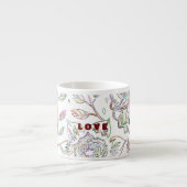 Tasse Expresso Fleurs esquissées (Devant)