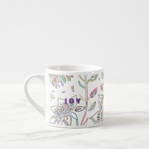 Tasse Expresso Fleurs esquissées