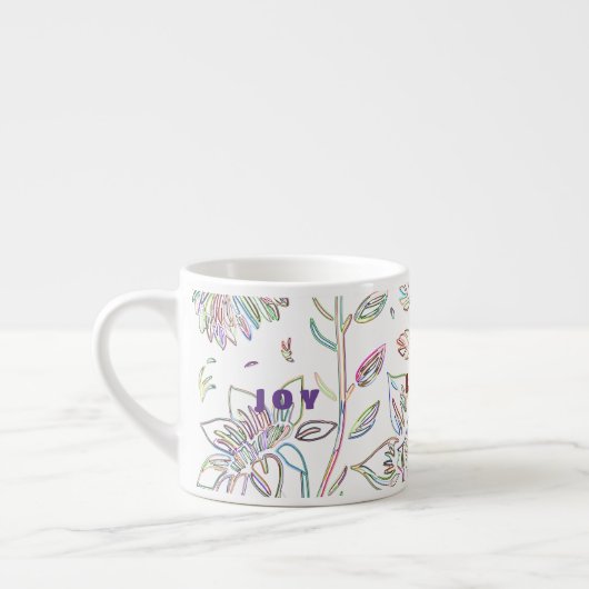 Tasse Expresso Fleurs esquissées (Gauche)