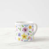 Tasse Expresso Fleurs Floral Pattern Sublimation-95651 (Devant droit)