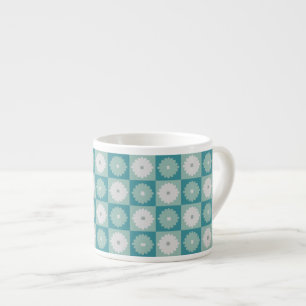 Tasse Expresso Fleurs géométriques modernes du milieu du siècle E