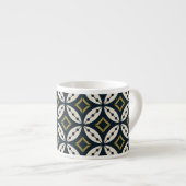 Tasse Expresso Fleurs géométriques sans couture : motif coloré. (Devant droit)