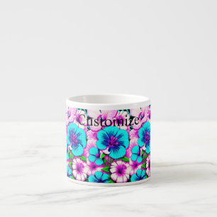Tasse Expresso Fleurs Hibiscus multicolores Thunder_Cove
