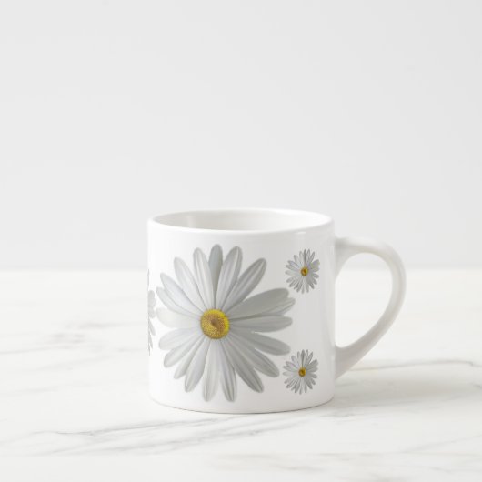 Tasse Expresso Fleurs marguerites blanches (Droite)