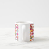 Tasse Expresso fleurs mignonnes, oiseaux, motif de coeurs (Dos)