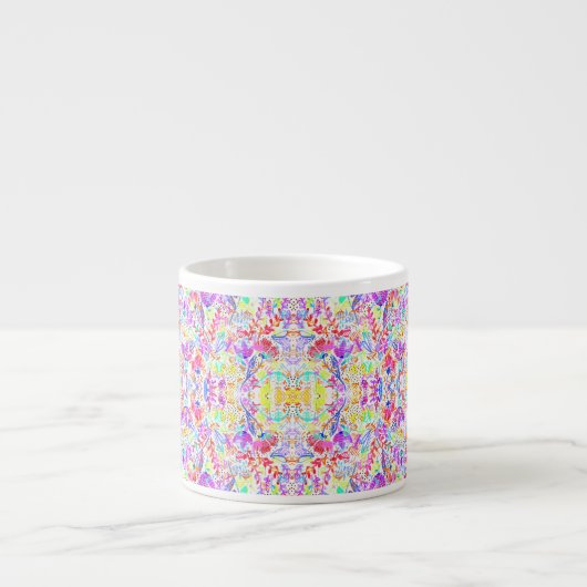 Tasse Expresso Fleurs pastel abstraites (Devant)
