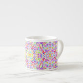 Tasse Expresso Fleurs pastel abstraites (Devant droit)