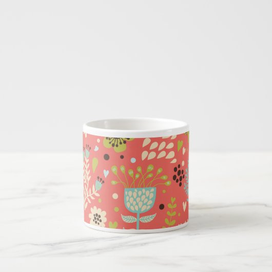 Tasse Expresso Fleurs Pour Vous Faire Sourire (Devant)
