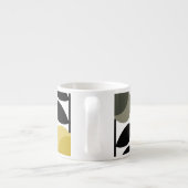 Tasse Expresso Fleurs Ravissantes Rtro, Gris Jaune (Dos)