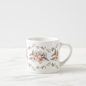 Tasse Expresso Fleurs roses et vigne | Shabby Chic (Droite)