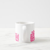 Tasse Expresso Fleurs roses mignonnes et coeurs avec un nom (Dos)