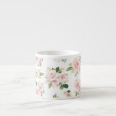 Tasse Expresso Fleurs roses, Roses roses, Fleurs Aquarelles (Devant)