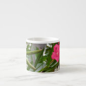 Tasse Expresso Fleurs roses sur vigne (Devant)