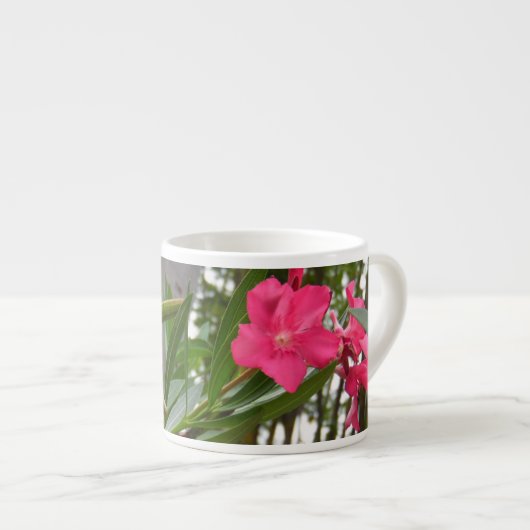 Tasse Expresso Fleurs roses sur vigne (Devant droit)