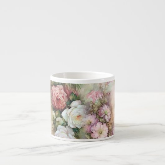 Tasse Expresso Fleurs vintages (Devant)