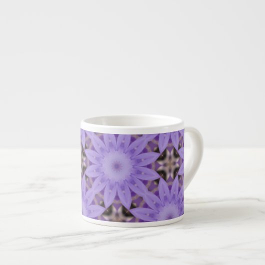 Tasse Expresso Fleurs violettes (Devant droit)