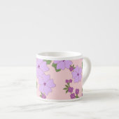Tasse Expresso Fleurs Violettes, Modèle Floral, Motif De Fleurs (Devant droit)