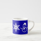 Tasse Expresso Flocon de neige bleu et blanc (Droite)
