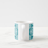 Tasse Expresso Flocon de neige floral d'hiver (Dos)