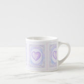 Tasse Expresso flocon de neige violet clair et coeur étincelant (Droite)