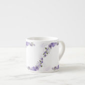 Tasse Expresso Floral pourpre (Devant droit)