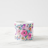 Tasse Expresso Floral rose monogramme (Devant)