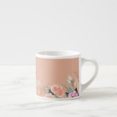 Tasse Expresso Floral rose monogramme (Droite)