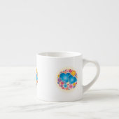 Tasse Expresso Flore du coeur bleu (Droite)