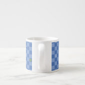 Tasse Expresso Flower Checkered Pattern No. 01 - Light Blue (Dos)