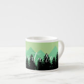 Tasse Expresso Forêt rustique & Montagnes Aventure (Devant droit)