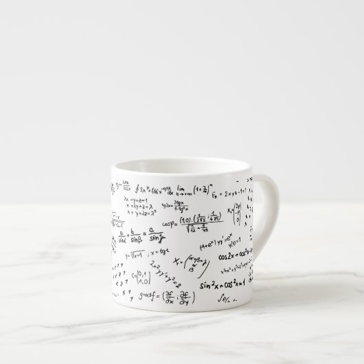 Tasse Expresso Formules Mathématiques Et Numéros (Devant droit)
