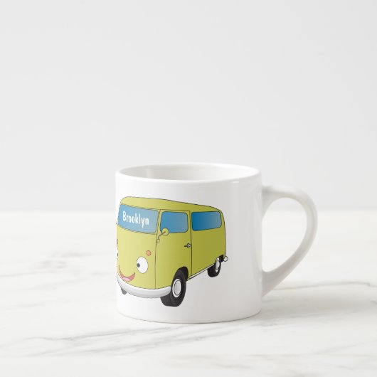 Tasse Expresso Fourgonnette verte lime classique dessin animé (Droite)