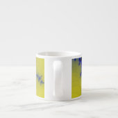 Tasse Expresso fractale bleue et jaune (Dos)