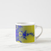 Tasse Expresso fractale bleue et jaune (Droite)