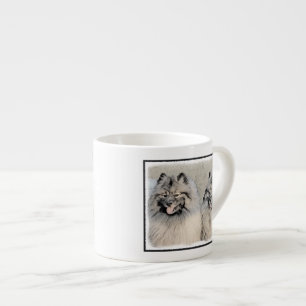 Tasse Expresso Frères Keeshond Peinture - Art de chien original