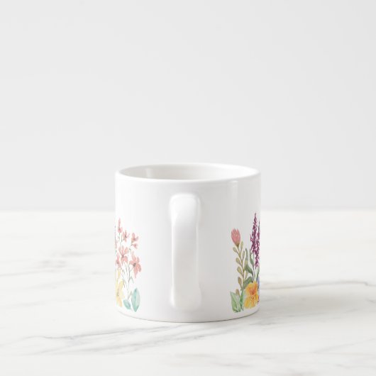 Tasse Expresso Frontière fleur sauvage (Dos)