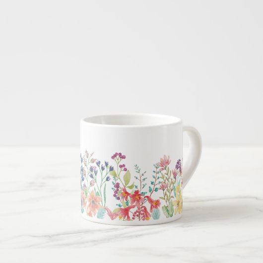Tasse Expresso Frontière fleur sauvage (Devant droit)