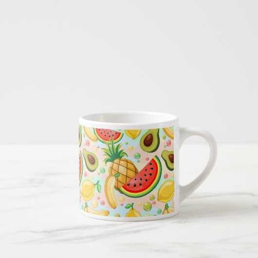 Tasse Expresso Fruits d'été frais Motif (Droite)