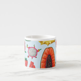 Tasse Expresso Fruits Exotiques : Imprimé tendance sans couture.
