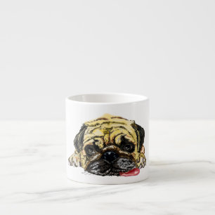 Tasse Expresso Funny Espresso Cup avec chien Carlin