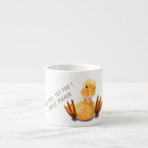 Tasse Expresso Funny Jaune Canard Jouer Wink Smile - Texte Person