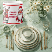 Tasse Expresso Funny Santa Needs Coffee Humorous Christmas Coffee