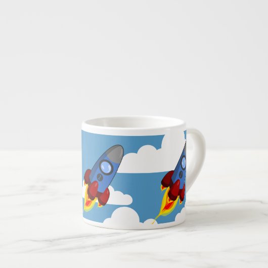 Tasse Expresso Fusée céleste (Devant droit)